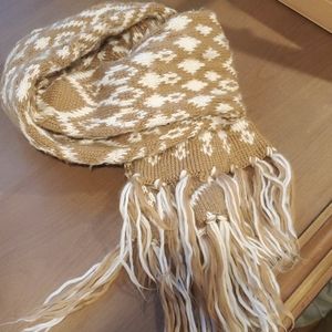 Knitted fair isle scarf